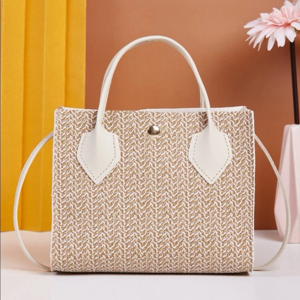 New Woven Print Shoulder Purse